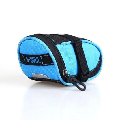 Stevvex blue waterproof bicycle saddle bag with black straps underseat pouch for gear on Tampa Home & Garden Store