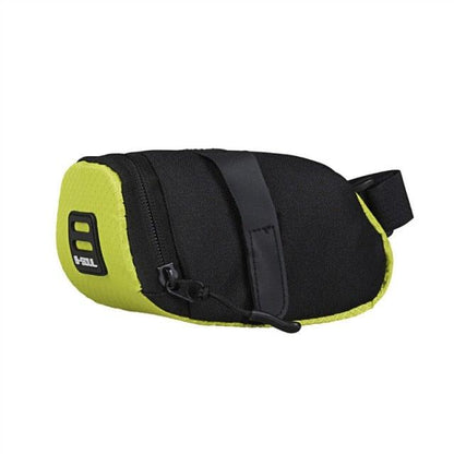 Stevvex bike saddle bag waterproof under-seat pouch in black with lime accents on Tampa Home & Garden Store