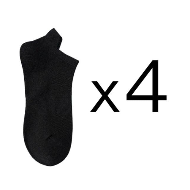 Ankle socks Stevvex black cotton 4-pack no-show on Tampa Home & Garden Store