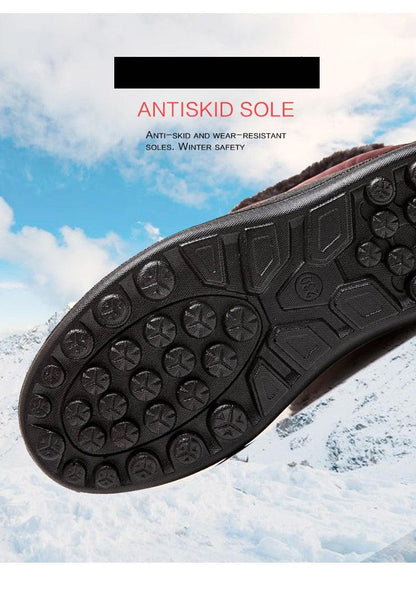 Women snow boots outsole with anti-slip tread on black rubber sole Stevvex on Tampa Home & Garden Store