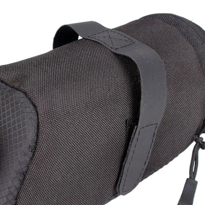 Bicycle saddle bag Stevvex waterproof under-seat wedge with black fabric and strap on Tampa Home & Garden Store