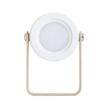 Desk lamp Stevvex round white LED head with gold metal U-frame on Tampa Home & Garden Store