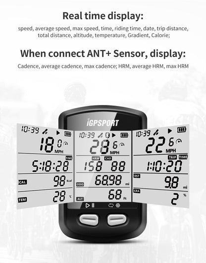Stevvex bike wireless GPS cycle computer with ANT+/Bluetooth IPX6 waterproof backlight on Tampa Home & Garden Store