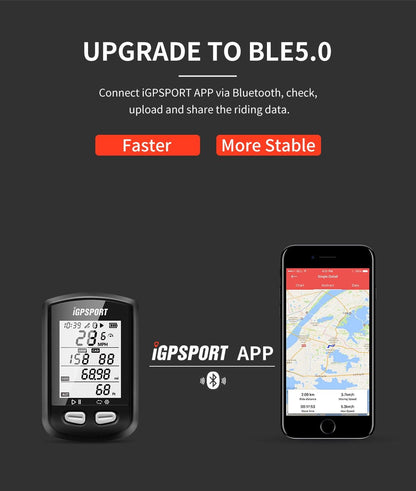 iGPSPORT bike GPS speedometer with LCD display, ANT+/Bluetooth, IPX6 waterproof odometer on Tampa Home & Garden Store