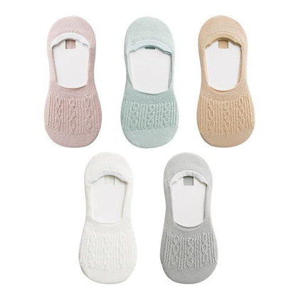 Ankle socks set by Stevvex: 5-pair cotton pastel colors with 3D Harajuku cat heart pattern on Tampa Home & Garden Store
