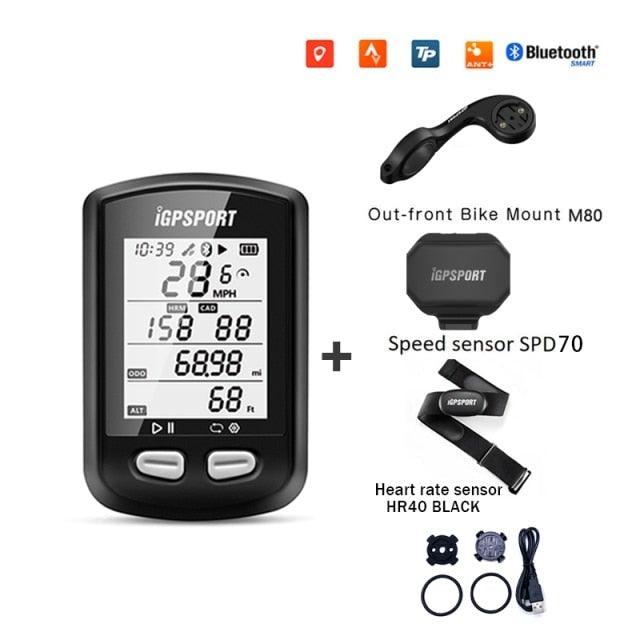 Bike computer Stevvex ST90SP1015BTU GPS with ANT+ Bluetooth IPX6 M80 mount SPD70 HR40 on Tampa Home & Garden Store