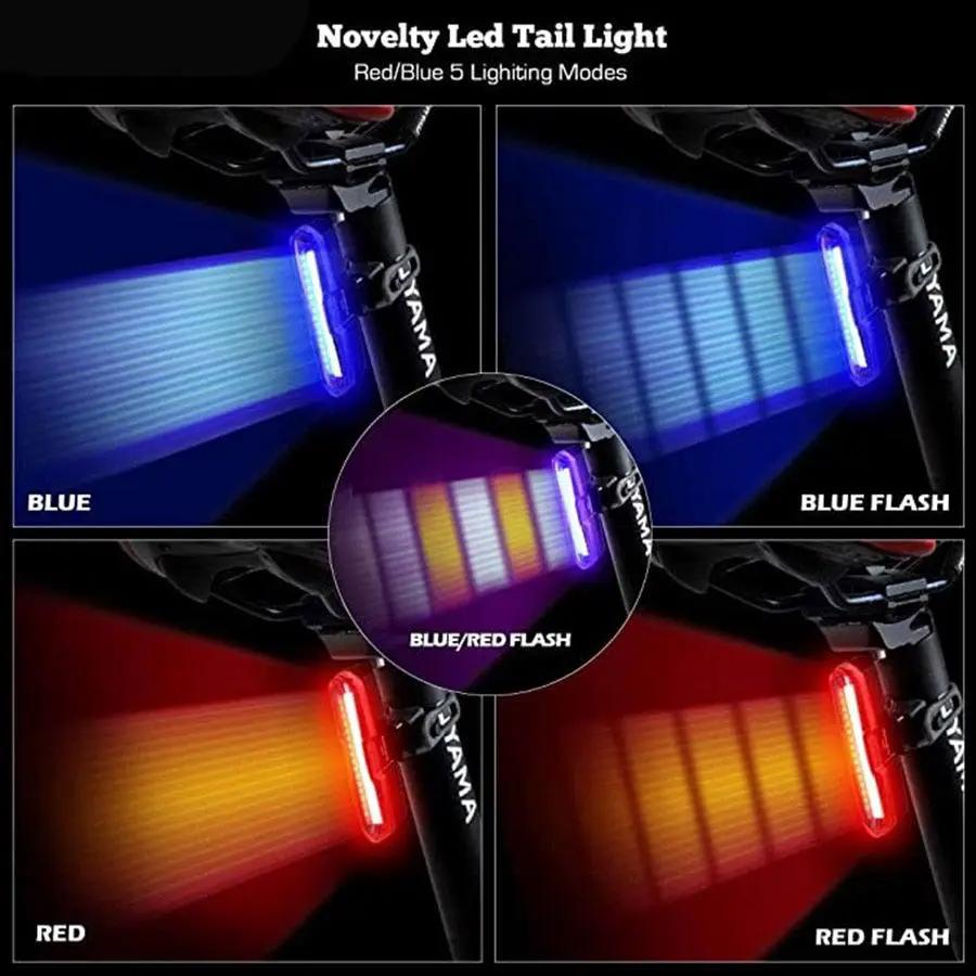 Bike Tail Light Usb Rechargeable with 5 Modes