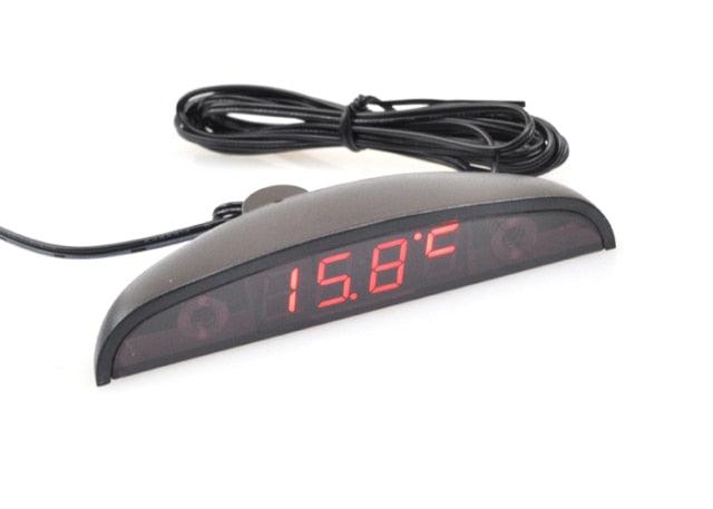 12V car clock voltmeter with LED display red digits Stevvex on Tampa Home & Garden Store