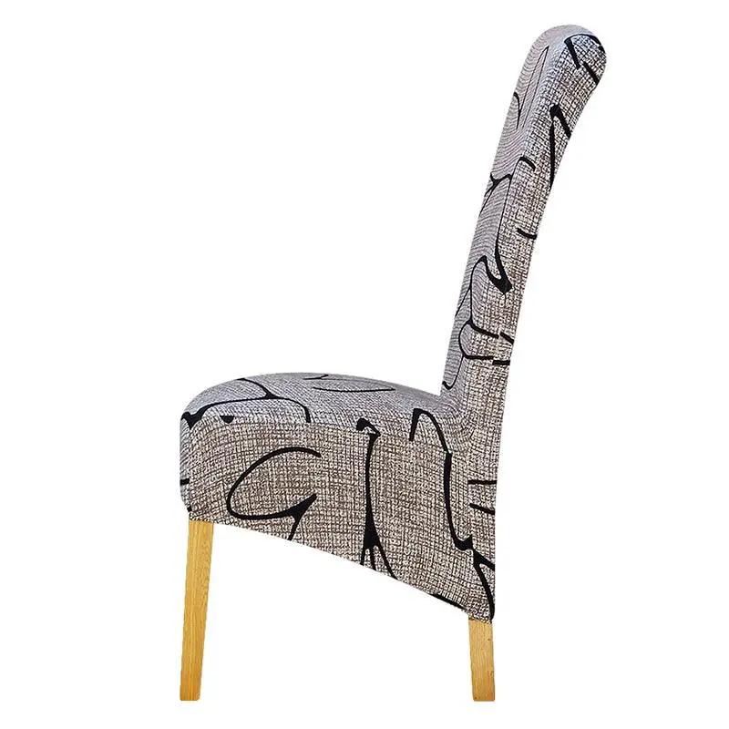 Stretch Chair Cover With Elastic Band For Dining