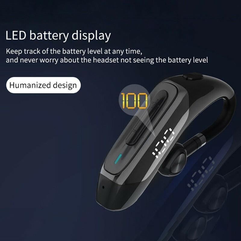 Stevvex in-ear headset with LED power display, Bluetooth 5.0, black on Tampa Home & Garden Store