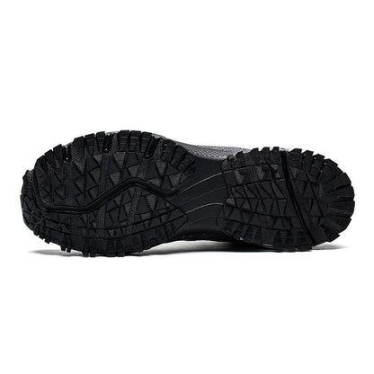 Stevvex running men's athletic sneakers outsole in black with rugged lug tread on Tampa Home & Garden Store