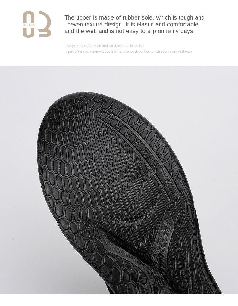 Men's sneaker outsole in black rubber with hexagonal honeycomb tread for grip on Tampa Home & Garden Store