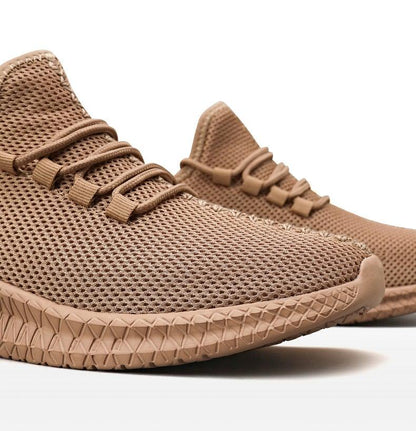 Men's mesh running sneakers Stevvex, brown breathable upper with wear-resistant outsole on Tampa Home & Garden Store