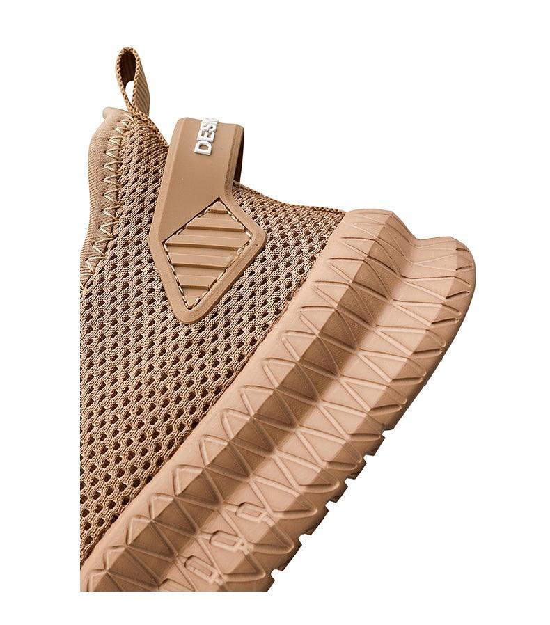 Stevvex light running breathable casual men's sneaker in tan mesh with rugged outsole on Tampa Home & Garden Store