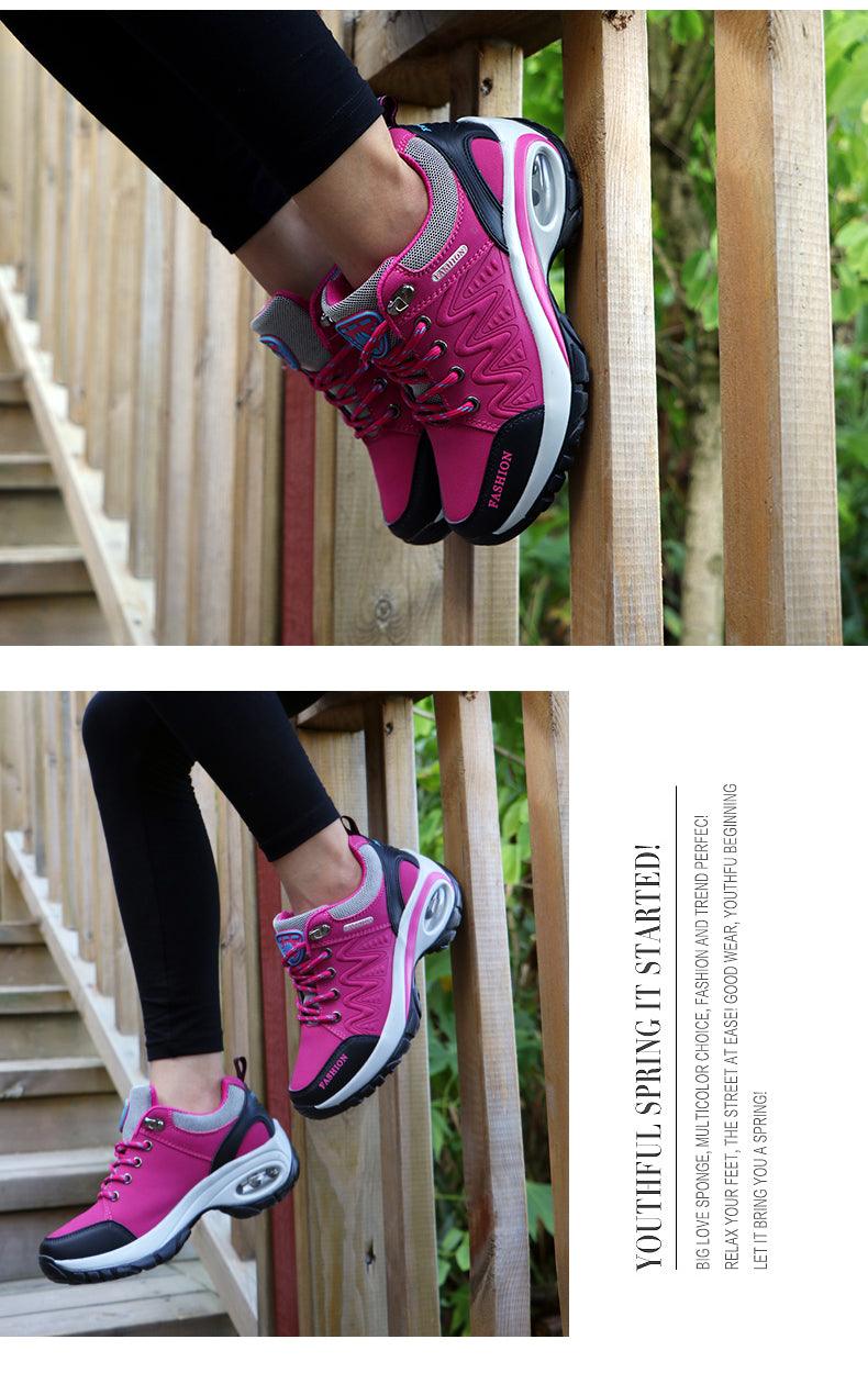 Stevvex women running air cushion athletic sneakers in pink mesh with lace-up design on Tampa Home & Garden Store
Stevvex women pink mesh athletic sneakers with air cushion sole casual gym walking shoes pair on Tampa Home & Garden Store