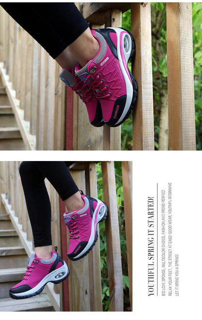 Stevvex women running air cushion athletic sneakers in pink mesh with lace-up design on Tampa Home & Garden Store
Stevvex women pink mesh athletic sneakers with air cushion sole casual gym walking shoes pair on Tampa Home & Garden Store
