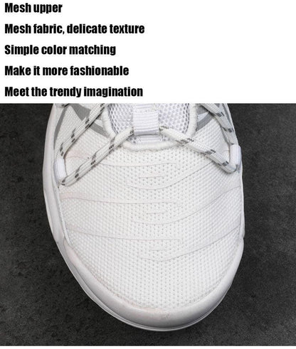 Air Cushion Sneakers white mesh upper breathable lightweight running gym sneakers on Tampa Home & Garden Store