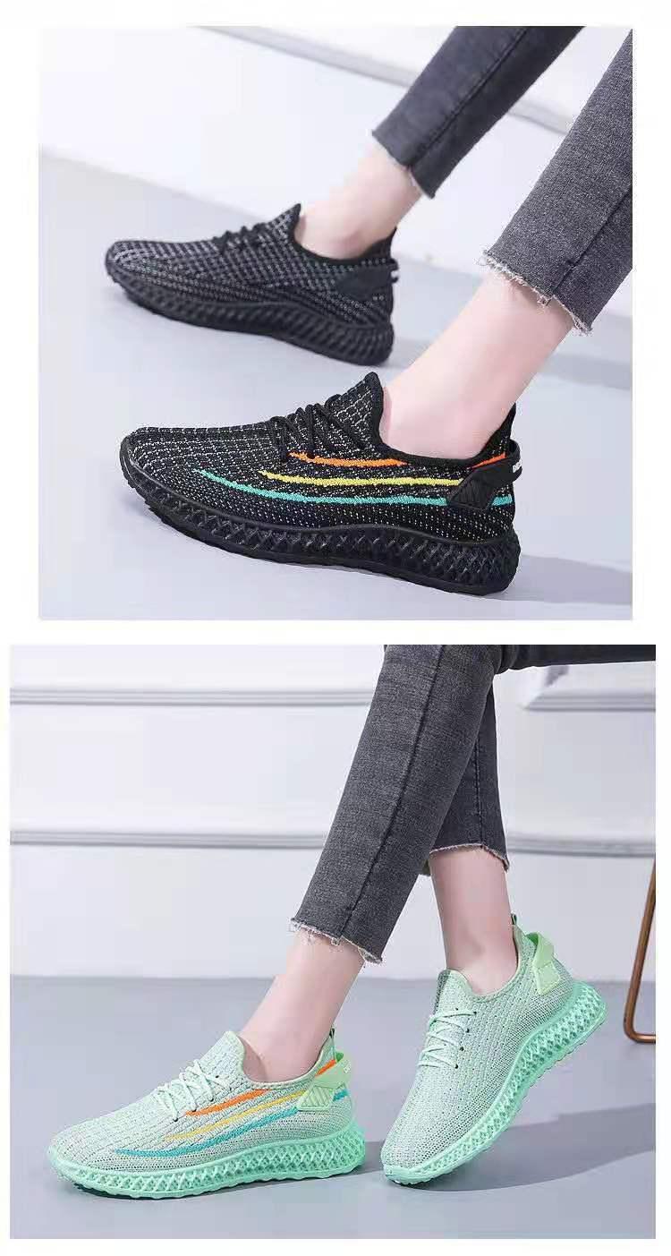 Stevvex women's running sneakers two-tone black knit and mint green breathable mesh with lattice sole on Tampa Home & Garden Store