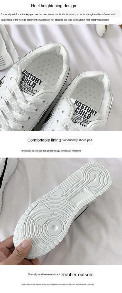 Stevvex white lace-up sneakers two shown with breathable lining and rubber outsole on Tampa Home & Garden Store