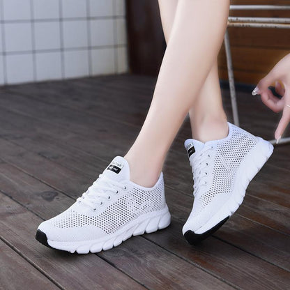 Stevvex women's mesh sneakers pair white breathable lightweight non-slip walking shoes on Tampa Home & Garden Store
