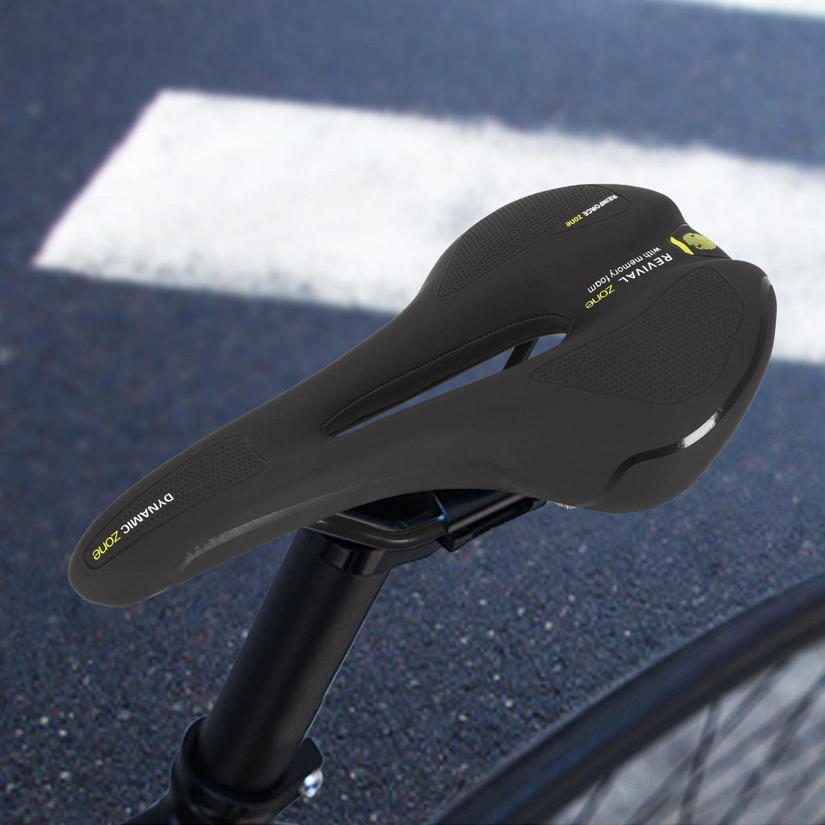 Stevvex hollow comfort bicycle saddle black breathable memory foam waterproof road bike seat on Tampa Home & Garden Store