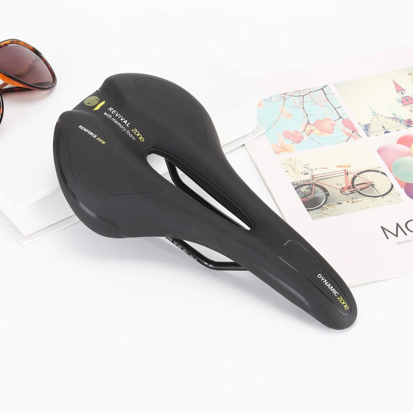 Stevvex hollow comfort bicycle saddle memory foam black ergonomic road bike seat on Tampa Home & Garden Store