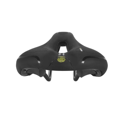 Bicycle saddle Stevvex Hollow Comfort center-cutout memory foam black road bike seat on Tampa Home & Garden Store