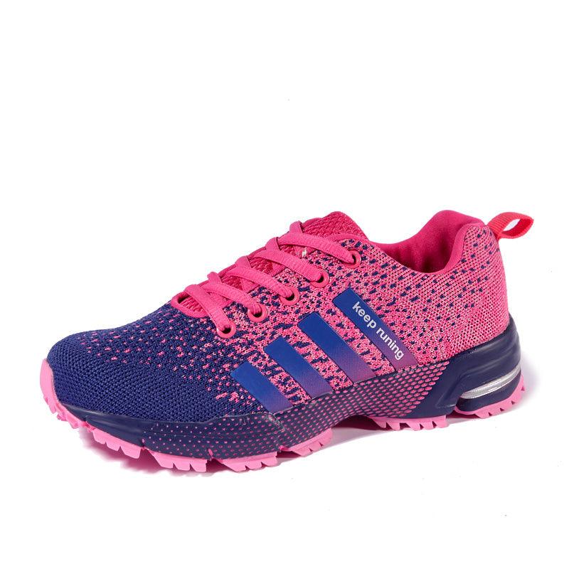 Stevvex men's sport sneakers mesh upper in navy-pink, pink laces, non-slip sole on Tampa Home & Garden Store