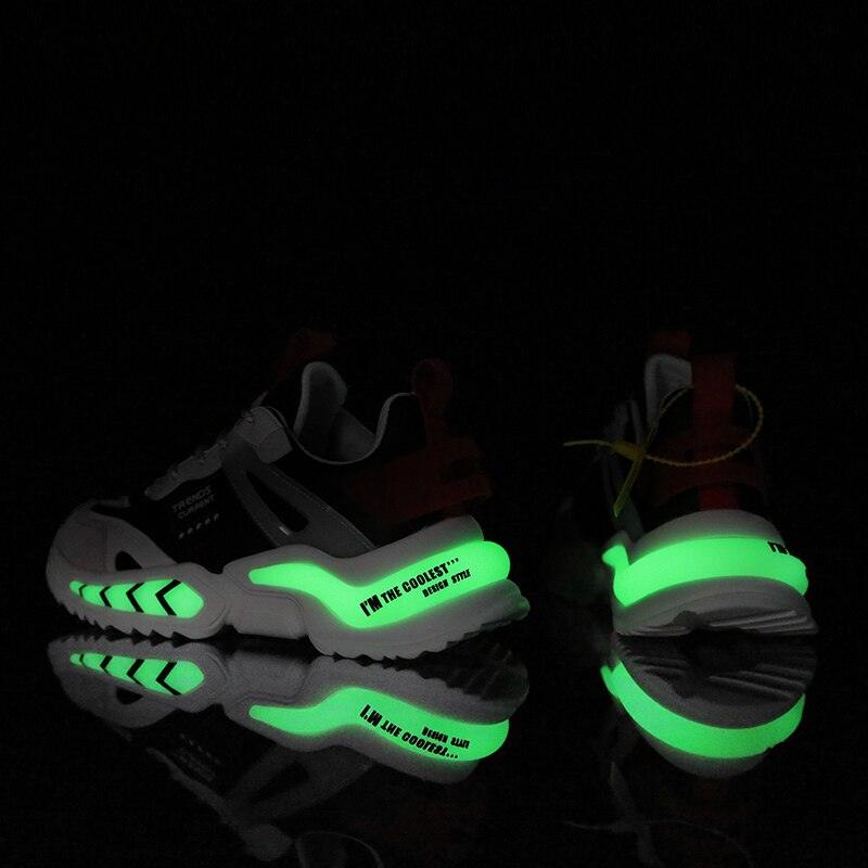 Men's black running sneakers pair with neon glow soles and I'M THE COOLEST text on side on Tampa Home & Garden Store