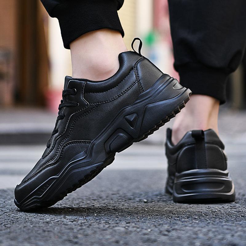 Men's Plush Leather Sneakers and Warm Linings
