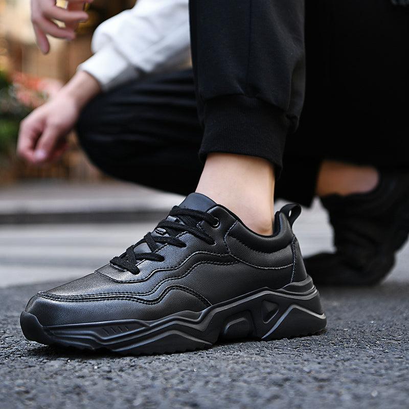 Men's Plush Leather Sneakers and Warm Linings