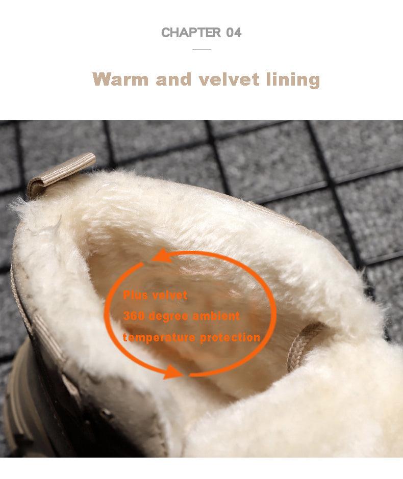 Stevvex winter boot with plush shearling lining, high-top water resistant design on Tampa Home & Garden Store