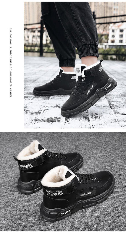 Winter boots by Stevvex: black lace-up high-top and fur-lined ankle pair on Tampa Home & Garden Store
