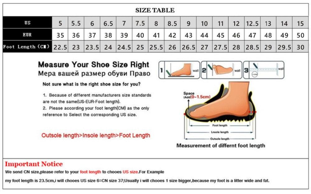 Stevvex boots size table with US/EU sizes and foot length guide on Tampa Home & Garden Store