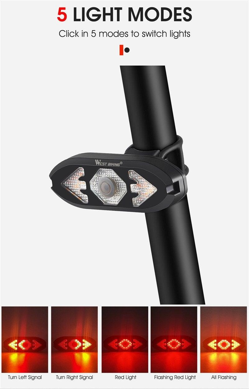 Smart Bike Light With Wireless Remote Taillight