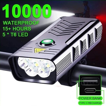 Stevvex ST90SP4211CZQ bicycle front light USB rechargeable waterproof 5 LED ultra bright on Tampa Home & Garden Store