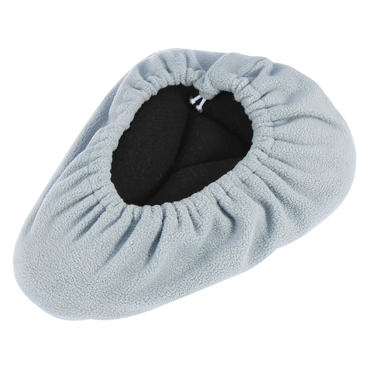 Universal Stevvex bicycle saddle seat cover in soft light gray fleece with elastic edge on Tampa Home & Garden Store