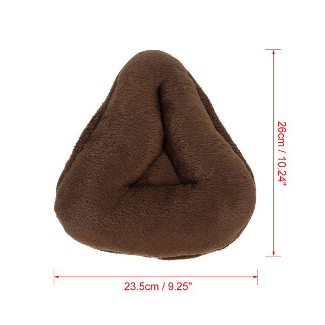 Stevvex universal bicycle saddle seat cover, soft brown plush cushion with breathable pad on Tampa Home & Garden Store