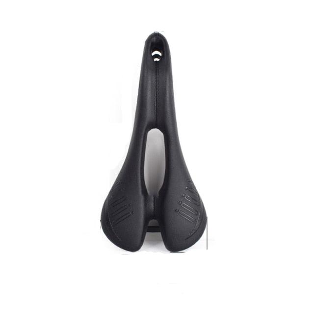 Stevvex bike saddle black PU leather breathable mountain bike seat with center cutout on Tampa Home & Garden Store