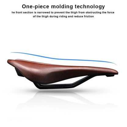 Bicycle Saddle Stevvex brown PU leather memory foam padded seat for road and mountain bikes on Tampa Home & Garden Store