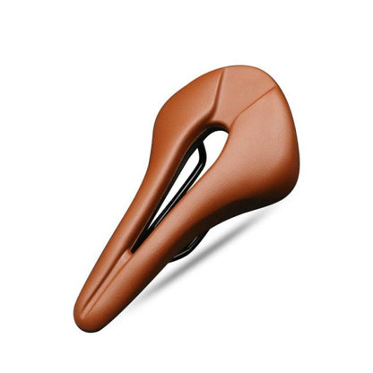Stevvex bike saddle hollow PU leather cushion, brown memory foam padded road/mountain bike seat on Tampa Home & Garden Store