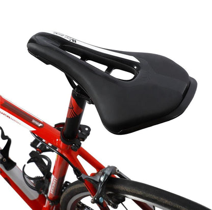 Leather Bike Saddle Stevvex black leather padded cushion for mountain bikes universal fit on Tampa Home & Garden Store