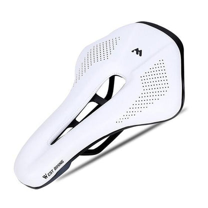 Leather Bike Saddle white padded road bike seat Stevvex breathable waterproof design on Tampa Home & Garden Store