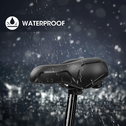 Stevvex unisex waterproof bike saddle dual shock memory foam, black bike seat ST90SP2422DFW on Tampa Home & Garden Store
