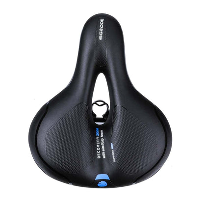 Stevvex unisex bike saddle black wide with dual shock absorption memory foam padding on Tampa Home & Garden Store