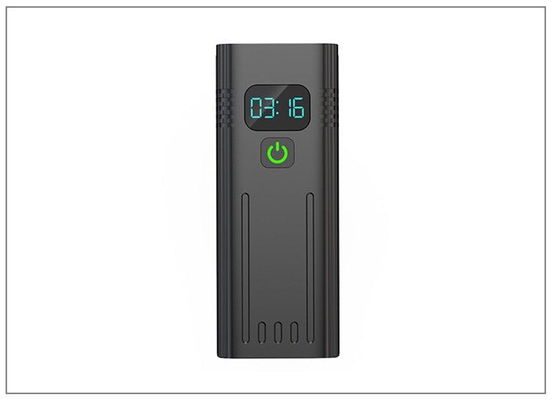 Stevvex 10000mAh bicycle front light with 8 LED, digital display, USB rechargeable black on Tampa Home & Garden Store