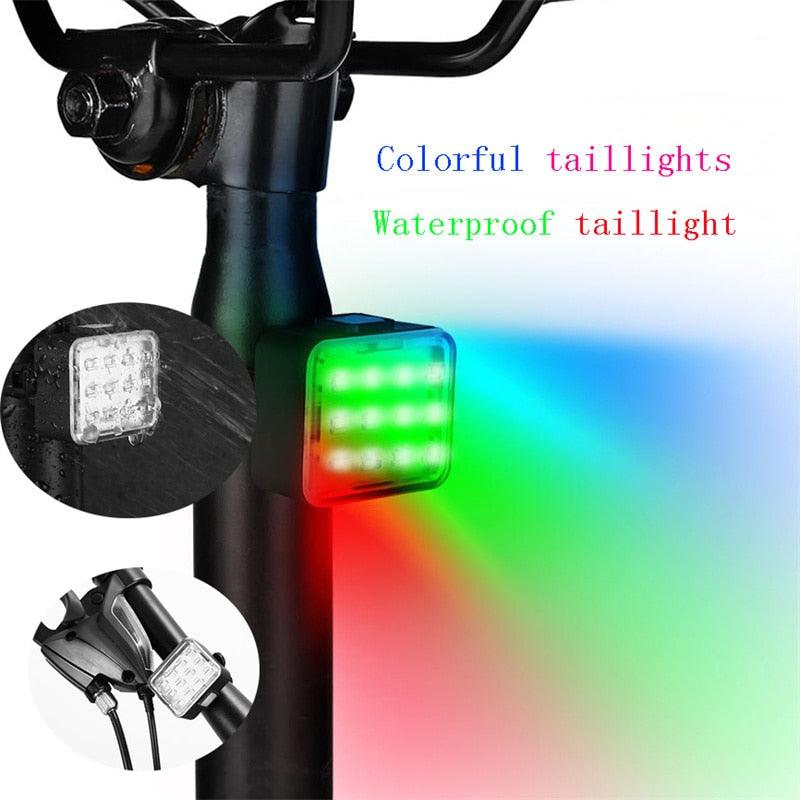 Bicycle front light Stevvex 10000mAh with 8 LED USB rechargeable IP65 waterproof multicolor beam on Tampa Home & Garden Store
