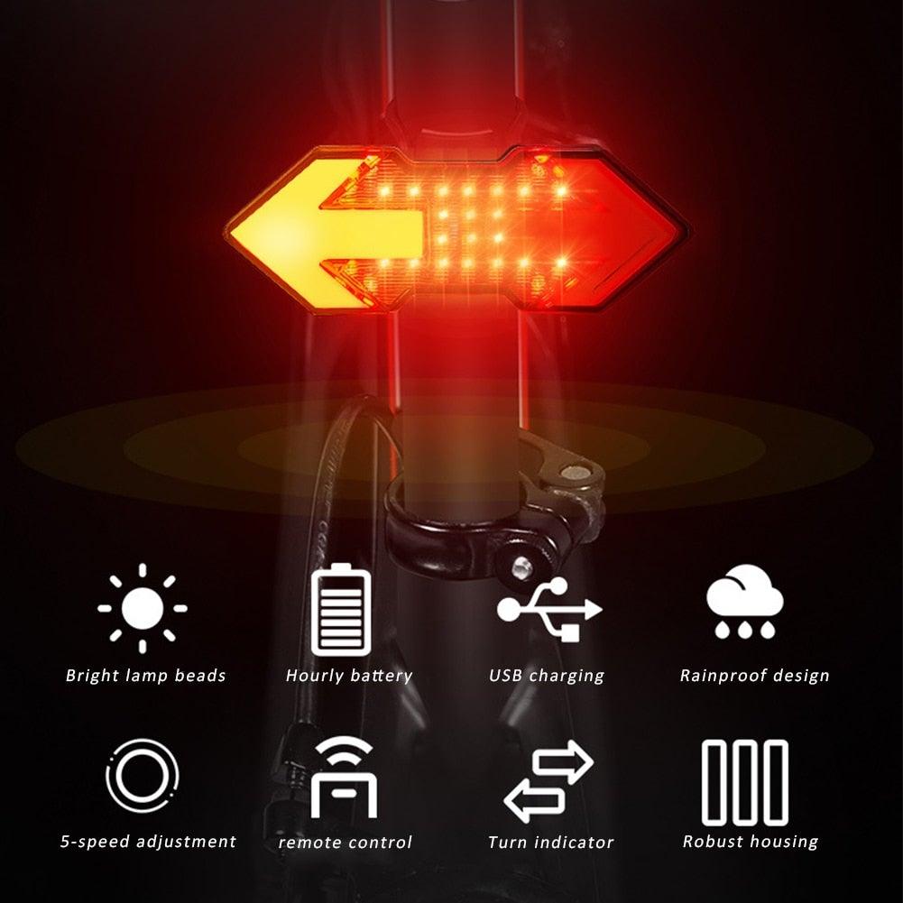 Wireless Remote Turn Signal Light for Bicycle