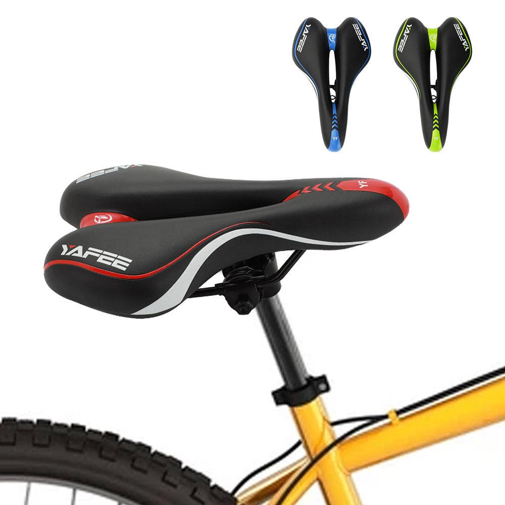 Sport bicycle saddle Stevvex, black/red padded cushion, shock-absorbing, 3-pack on Tampa Home & Garden Store