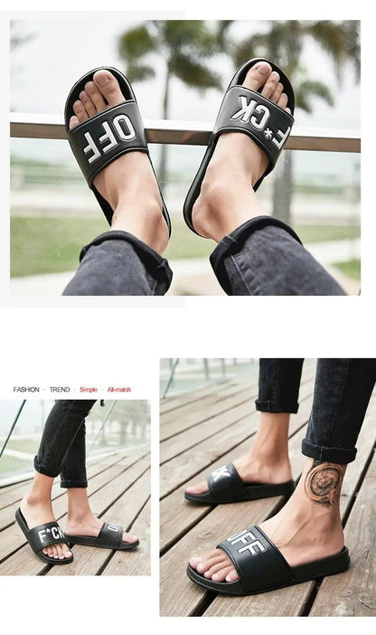 Men Slippers Non Slip Bath House Shoes Quick Dry
